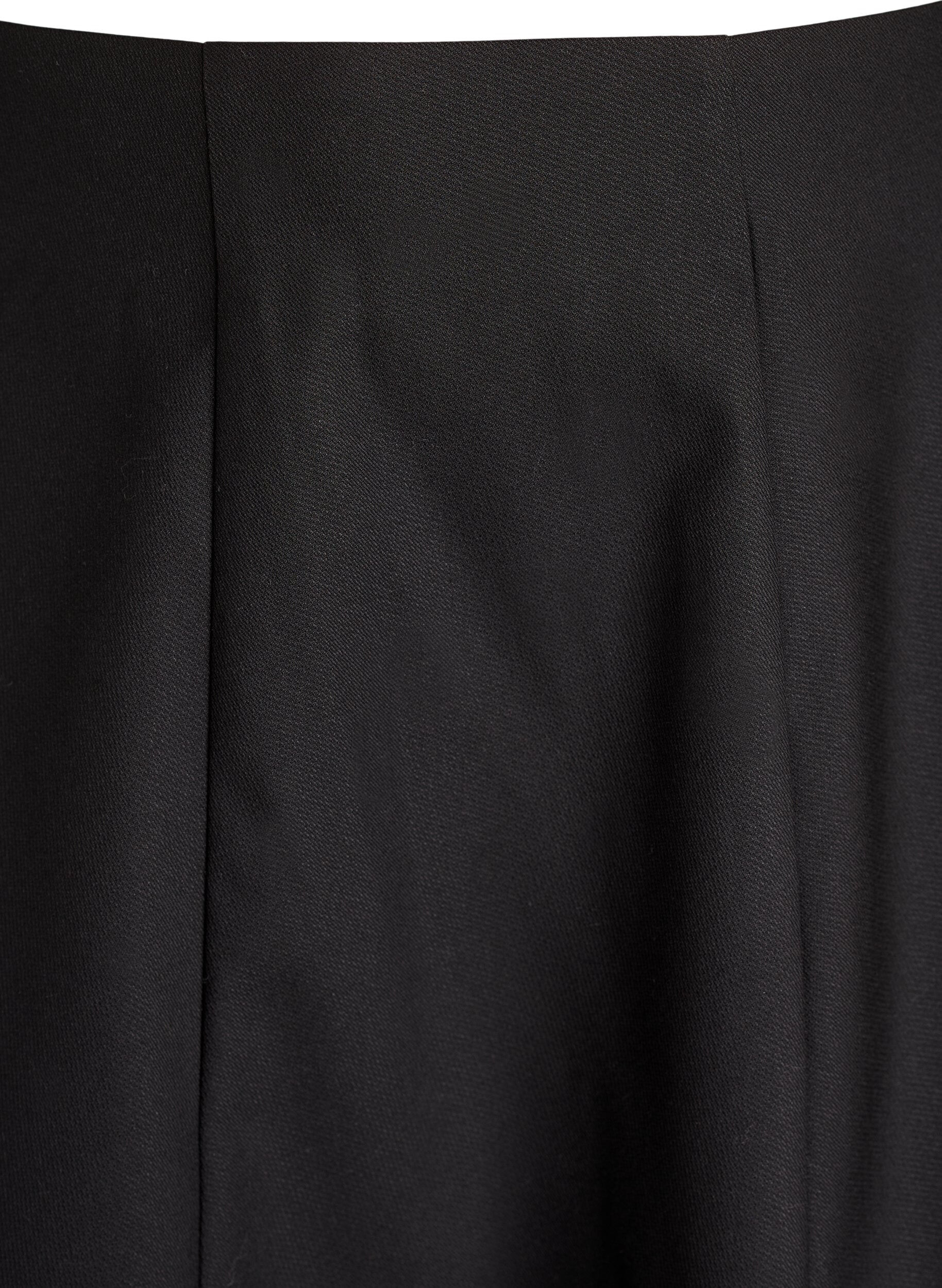 Zizzi Kort A-formet skj&oslash;rt, Svart, Packshot image number 2