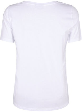 T-skjorte i bomull med motiv, B. White w. Face, Packshot image number 1