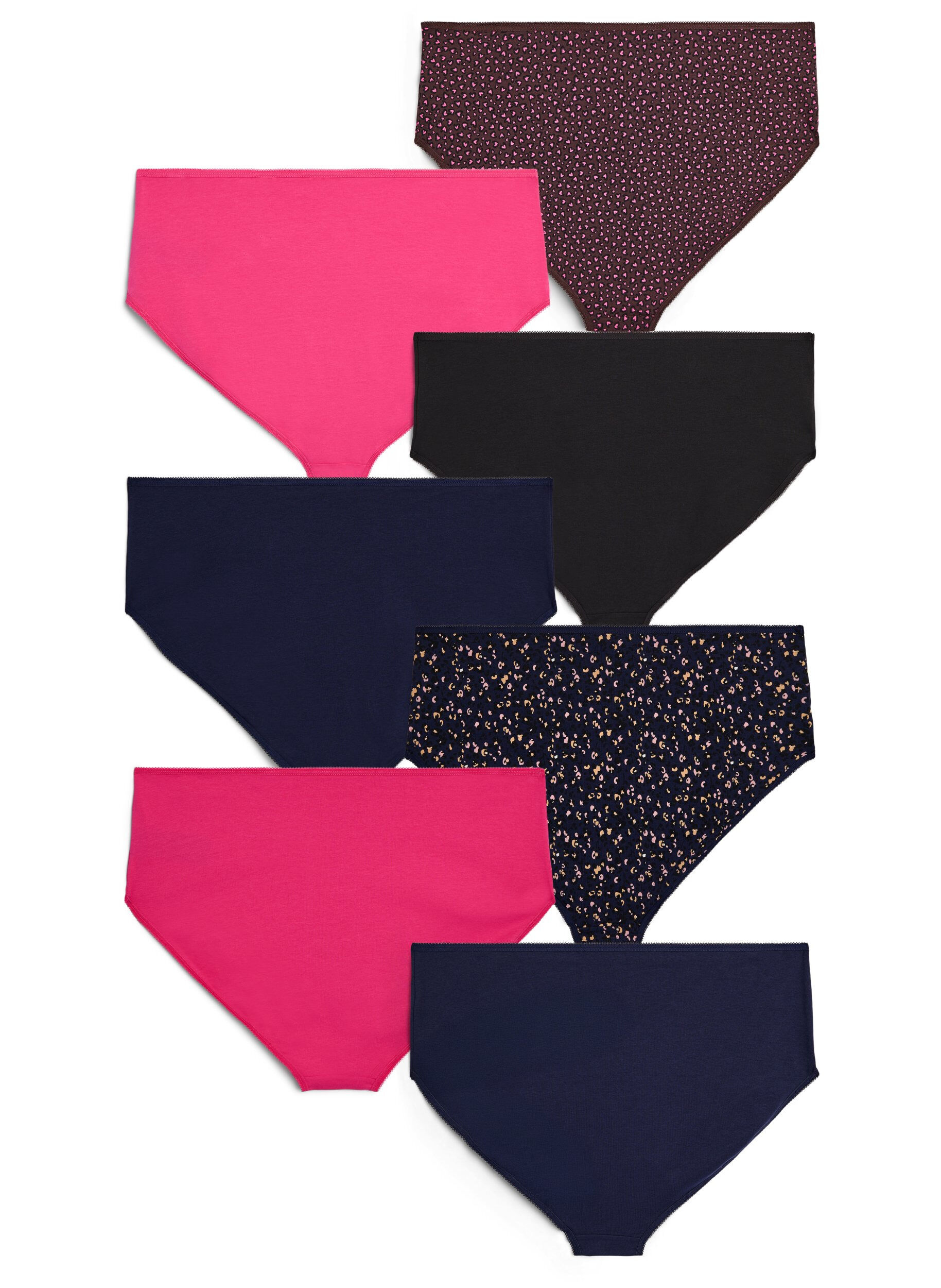 Zizzi7-pakning med truser med regular waist, Rosa, Packshot image number 1