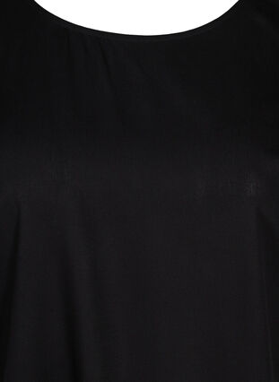 Kortermet bluse i viskose, Black, Packshot image number 2