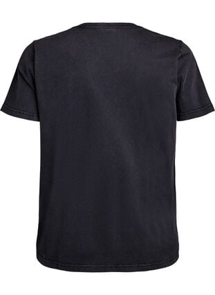 Zizzi Økologisk bomulls-T-skjorte med nagler, Grey Wash Studs, Packshot image number 1