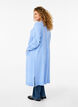 Lang strikket cardigan med lommer, Cornflower Blue Mel., Model image number 1