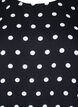 Prikkete bluse med korte ermer, Black W. White Dot, Packshot image number 2