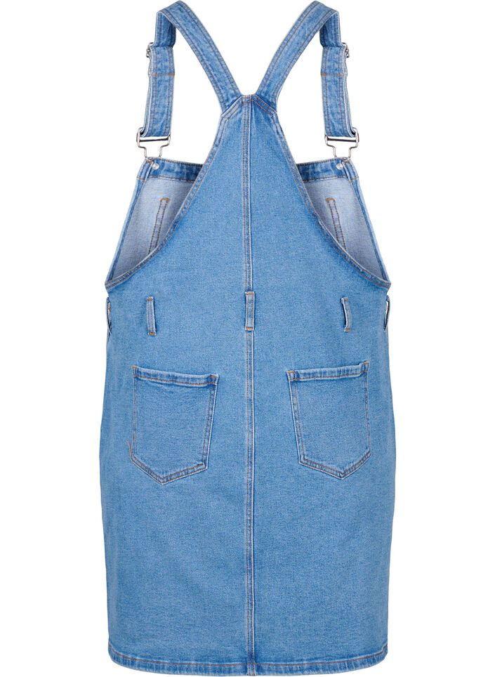 Kjole i denim, Blå, Packshot image number 1