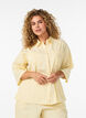 Stripete bluse i en Loose fit, Gul, Model image number 0