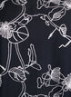 Kort A-formet kjole med brodert m&oslash;nster, Svart, Packshot image number 2