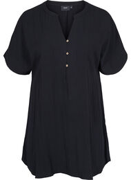 Kortermet tunika i viskose, Black