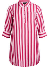 Kort kjole med krage og brystlomme, Rosa