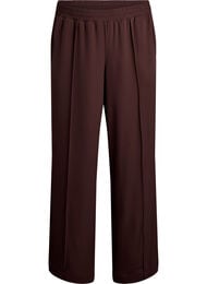 Sporty bukser med rette ben og sidestriper, Deep Mahogany
