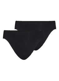 2-pakning Brazilian-truser med normal midje, Black