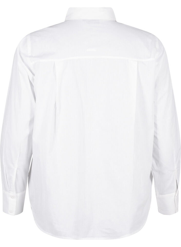 Klassisk skjorte med broderte hjerter, Bright Wh.W. Blue H., Packshot image number 1