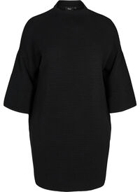 Strikkekjole med cropped ermer