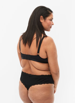 g-streng i bomull, 3 stk., Black, Model image number 1