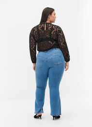 Ellen bootcut jeans med høyt liv, Light blue, Model