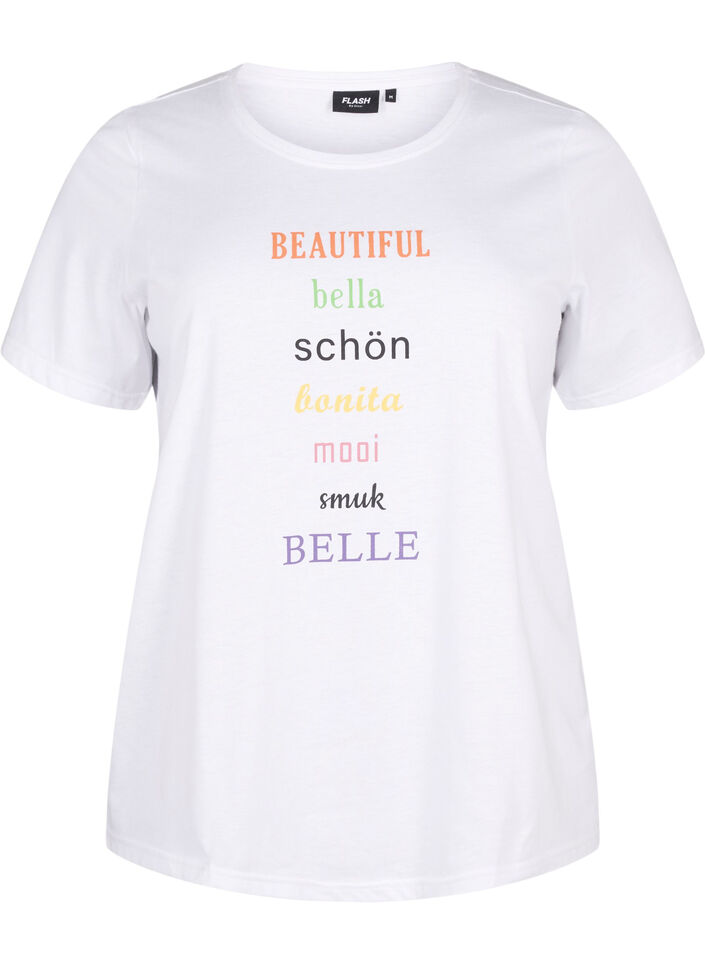 FLASH - T-skjorte med motiv, Bright White, Packshot image number 0