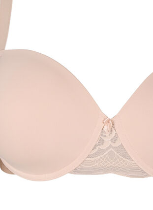 Zizzi Formstøpt BH med mesh, Nude, Packshot image number 2
