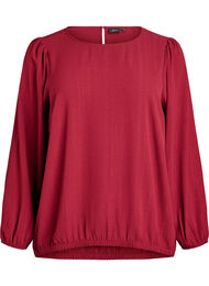 Bluse med glitter, Mørk Bordeaux