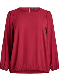 Bluse med glitter, Mørk Bordeaux Bluse med glitter
