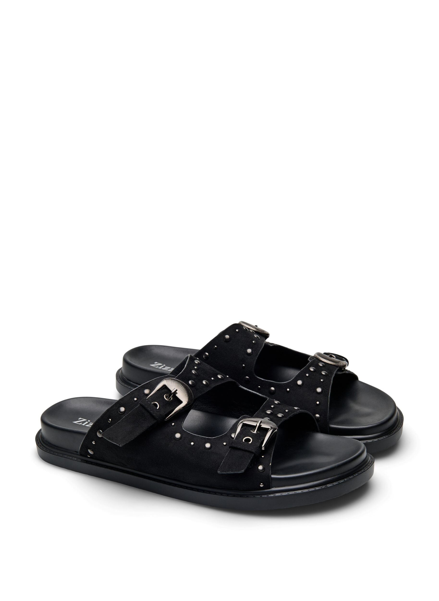 Zizzi Sandal med nagler, Svart, Packshot image number 1