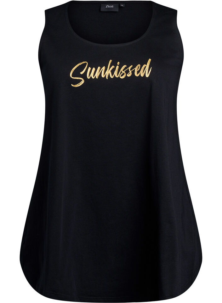 Bomullstopp med A-form, Svart, Packshot image number 0