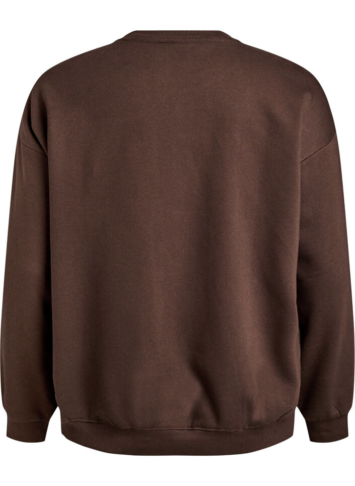 Genser med motiv, Brun, Packshot image number 1
