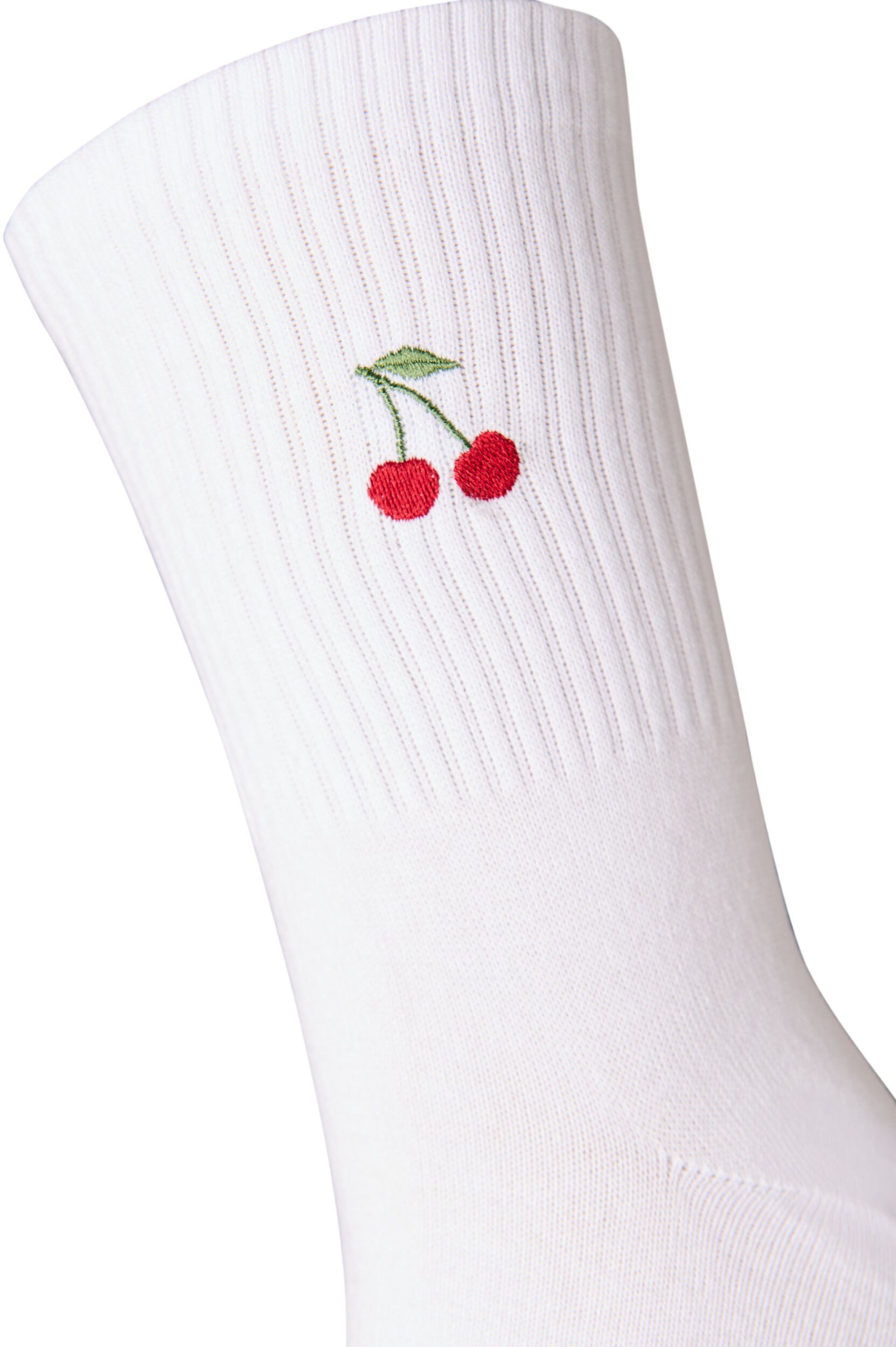 ZizziBomullssokker med m&oslash;nster, Hvit, Packshot image number 2