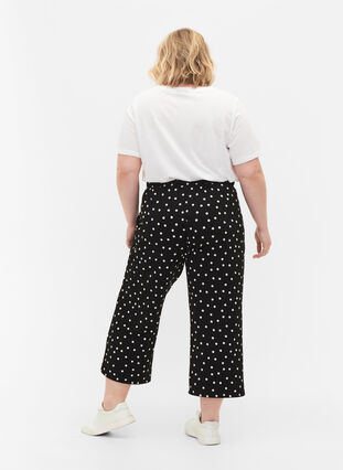 Løse bukser med 7/8 lengde, Black Dot, Model image number 1