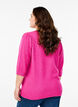 Strikket bluse med broderte blomster, R. Rose Mel. Comb, Model image number 1