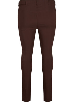 Tettsittende bukser med glidelåsdetaljer, Coffee Bean, Packshot image number 1
