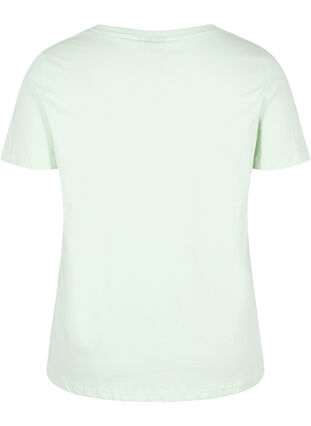 Kortermet T-skjorte i bomull med trykk, Spray Day Dreamer, Packshot image number 1