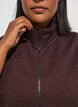 Vest med h&oslash;y hals og glidel&aring;s, Brun, Model image number 3