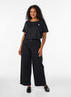 Vide jeans, Svart, Model image number 0