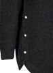Strikket bluse med perledetaljer, Dark Grey Melange, Packshot image number 3