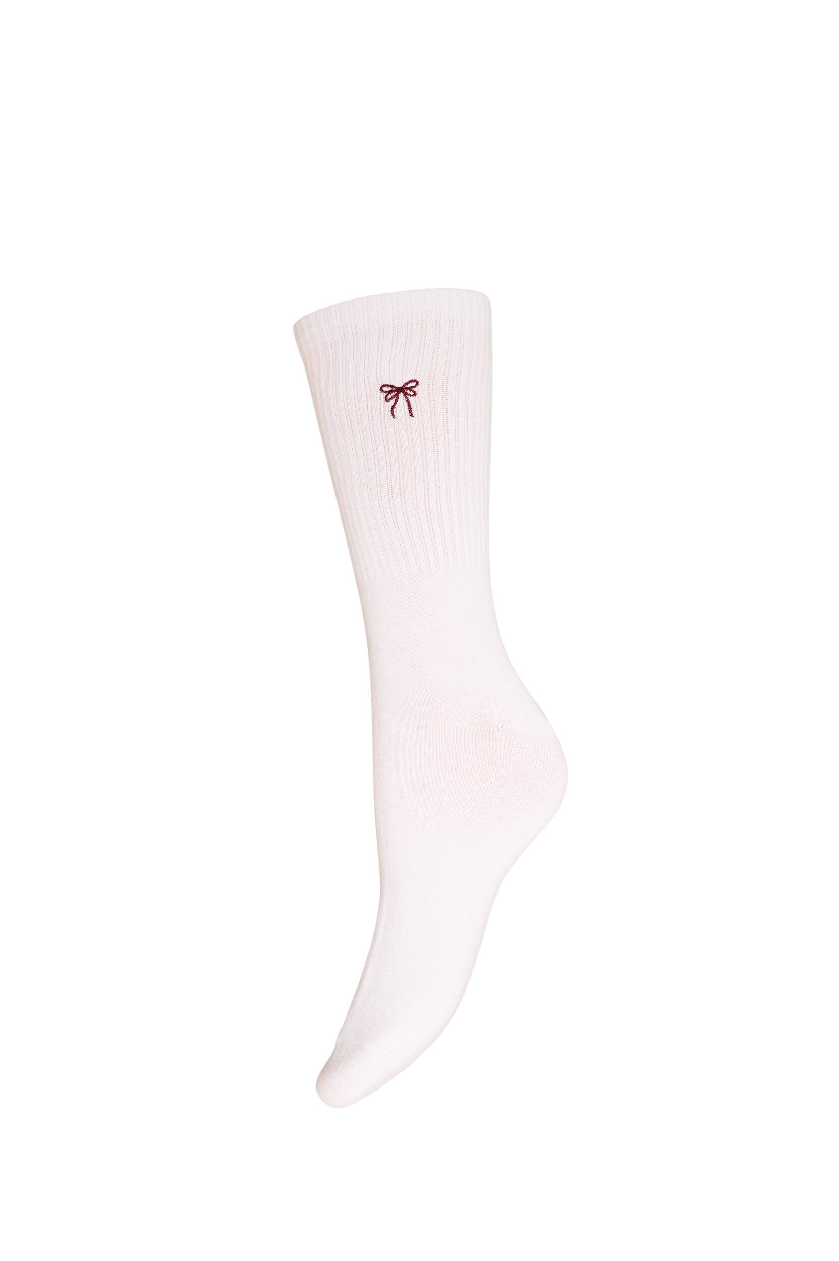 ZizziBomullssokker med m&oslash;nster, Hvit, Packshot image number 0