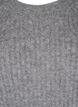 Ribbestrikket kjole med splitt, Light Grey Melange, Packshot image number 2