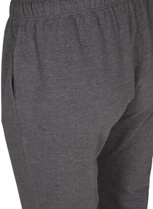 Bukser med vidde og lommer, Dark Grey Melange, Packshot image number 3