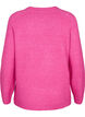 Strikket bluse med brodert tekst, Raspberry Rose, Packshot image number 1