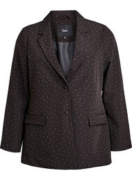 Blazer med rhinesteiner, Svart
