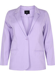 Enkel blazer med knapp og pyntelommer, Purple Rose