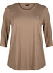 Treningsbluse med 3/4-ermer, Beige, Packshot image number 0