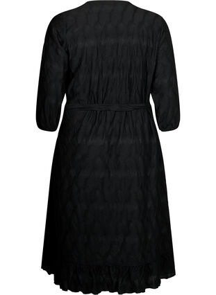 FLASH - Kjole med 3/4-ermer, Black, Packshot image number 1