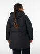 Vannavst&oslash;tende parka med hette og funksjonelle detaljer, Svart, Model image number 2