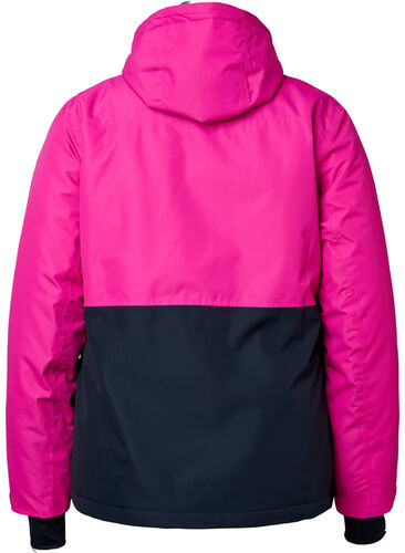 Tofarget skijakke med hette, Fuchsia Purple Comb, Packshot image number 1