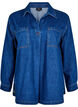Denimbluse med krage, Unwashed, Packshot image number 0