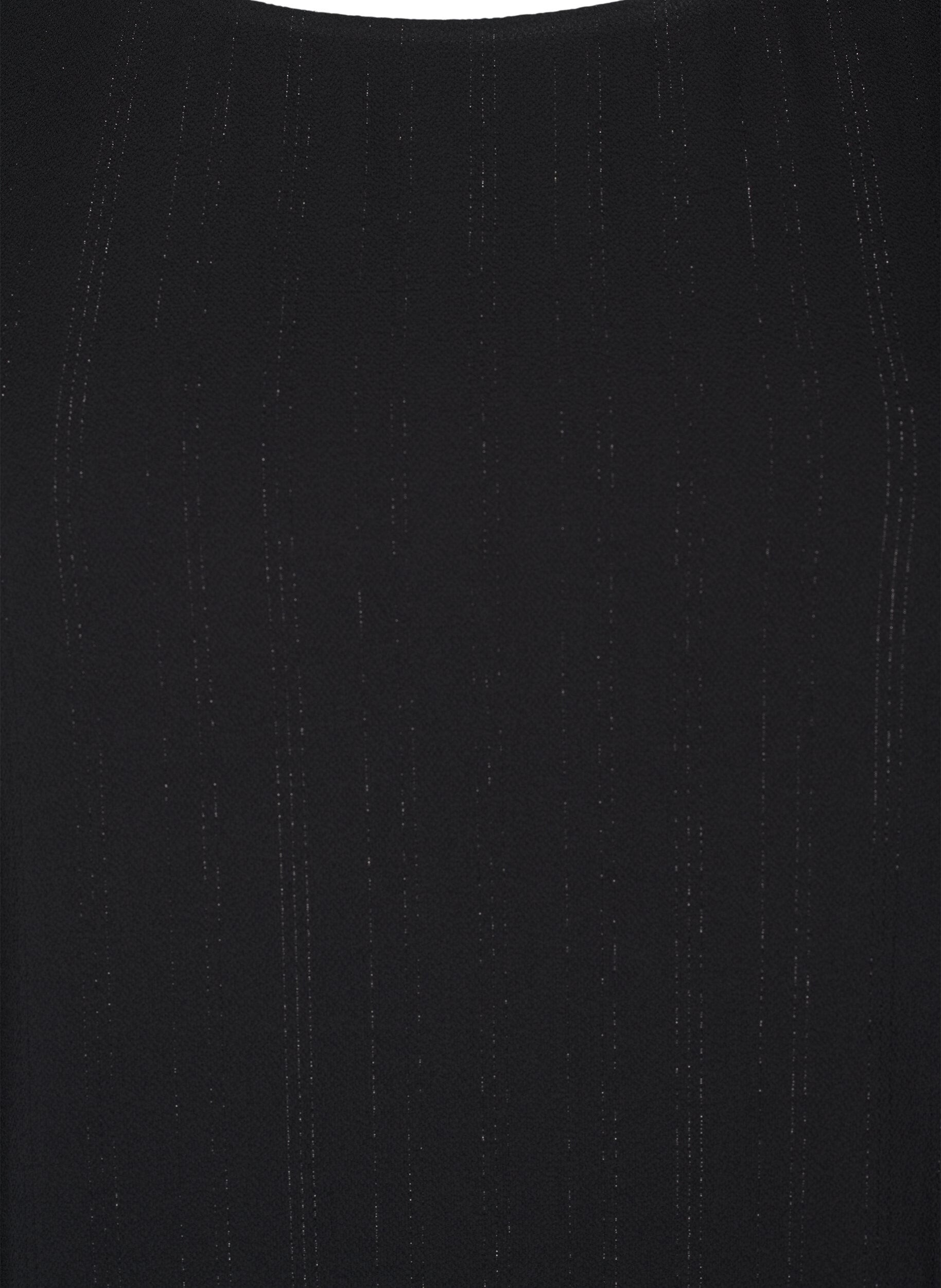 ZizziBluse med s&oslash;lvglitter, Svart, Packshot image number 2