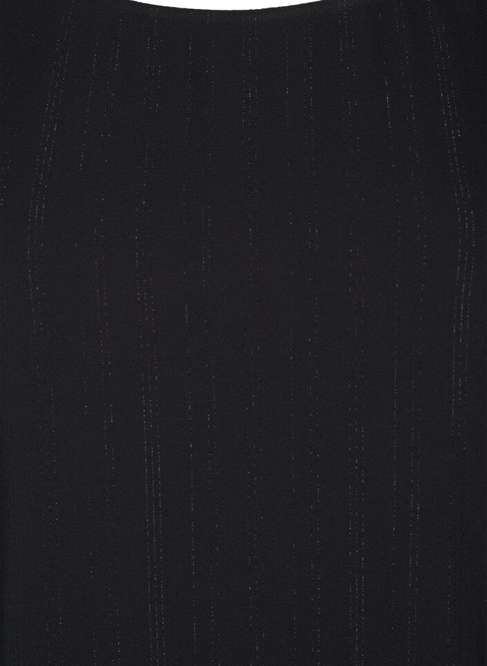 Bluse med s&oslash;lvglitter, Svart, Packshot image number 2