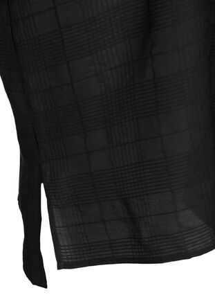 Lang skjorte av viskose med struktur, Black, Packshot image number 3