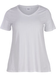 Basis T-skjorte med V-hals, Bright White