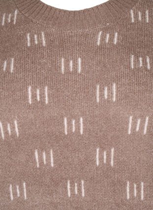 Mønstret genser, Walnut Mel. Comb, Packshot image number 2