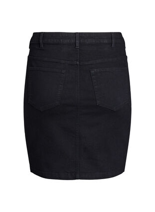 Zizzi FLASH - Tettsittende skjørt i denim, Svart, Packshot image number 1